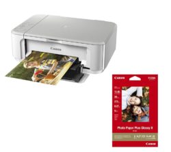 CANON PIXMA MG3650 All-in-One Wireless Inkjet Printer & Photo Paper Bundle